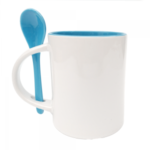 Mug Color Interno con Cuchara | Tienda Transfer Mug Color Interno con Cuchara | Tienda Transfer