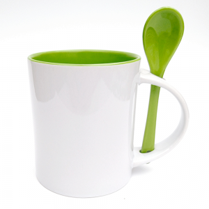 Mug Color Interno con Cuchara | Tienda Transfer Mug Color Interno con Cuchara | Tienda Transfer