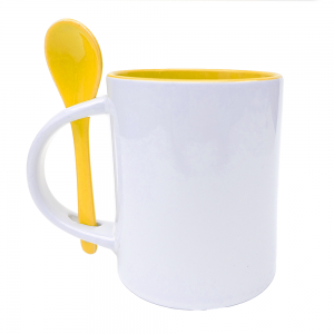 Mug Color Interno con Cuchara | Tienda Transfer Mug Color Interno con Cuchara | Tienda Transfer
