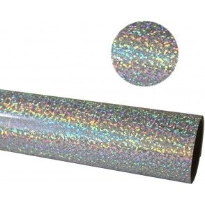Vinilo Textil Holografico Plateado