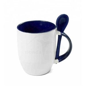 Mug Color Interno con Cuchara | Tienda Transfer Mug Color Interno con Cuchara | Tienda Transfer