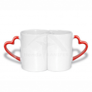 Mug Pareja Oreja De Corazón Rojo