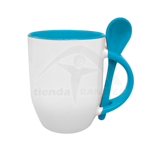 Mug Color Interno con Cuchara | Tienda Transfer