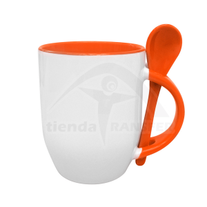 Mug Color Interno con Cuchara | Tienda Transfer Mug Color Interno con Cuchara | Tienda Transfer