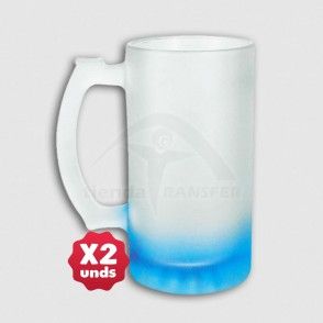 Mug Cervecero Color Opalizado X2 Unds