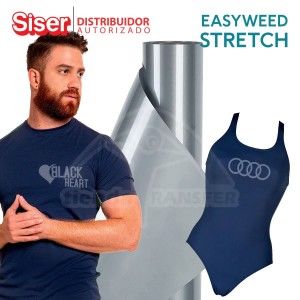 Vinilo Textil Siser Stretch Plateado | Tienda Transfer Vinilo Textil Siser Stretch Plateado | Tienda Transfer