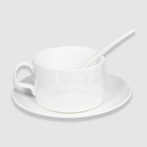 Mug Tintero con plato y cuchara 5 Onzas