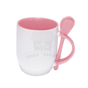 Mug Color Interno con Cuchara | Tienda Transfer Mug Color Interno con Cuchara | Tienda Transfer