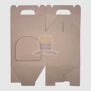 Caja Kraft para Mug con Manija y Ventana | Tienda Transfer Caja Kraft para Mug con Manija y Ventana | Tienda Transfer