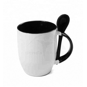 Mug Color Interno con Cuchara | Tienda Transfer Mug Color Interno con Cuchara | Tienda Transfer