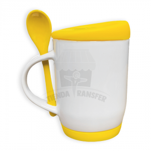 Mug Con Tapa y Base de Silicona Cuchara| Tienda Transfer Mug Con Tapa y Base de Silicona Cuchara| Tienda Transfer