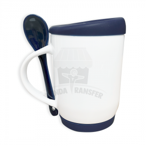 Mug Con Tapa y Base de Silicona Cuchara| Tienda Transfer Mug Con Tapa y Base de Silicona Cuchara| Tienda Transfer