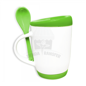 Mug Con Tapa y Base de Silicona Cuchara| Tienda Transfer Mug Con Tapa y Base de Silicona Cuchara| Tienda Transfer