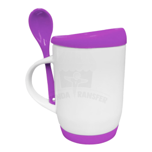 Mug Con Tapa y Base de Silicona Cuchara| Tienda Transfer Mug Con Tapa y Base de Silicona Cuchara| Tienda Transfer