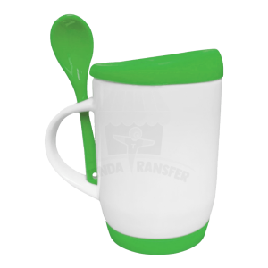Mug Con Tapa y Base de Silicona Cuchara| Tienda Transfer Mug Con Tapa y Base de Silicona Cuchara| Tienda Transfer