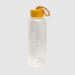 Botella de Vidrio con Tapa de Bambú