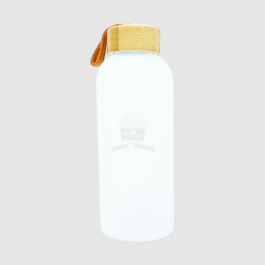 Botella de Vidrio Opalizado Sublimable con Tapa de Bambú Botella de Vidrio Opalizado Sublimable con Tapa de Bambú