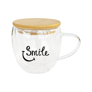 Mug Vidrio Doble Pared Tapa Bambú | Tienda Transfer | Colombia Mug Vidrio Doble Pared Tapa Bambú | Tienda Transfer | Colombia