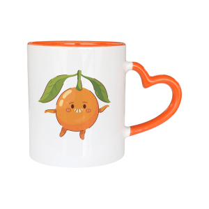 Mug Color Interno Oreja Corazón