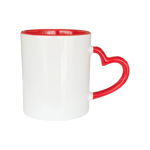Mug Color Interno Oreja Corazón